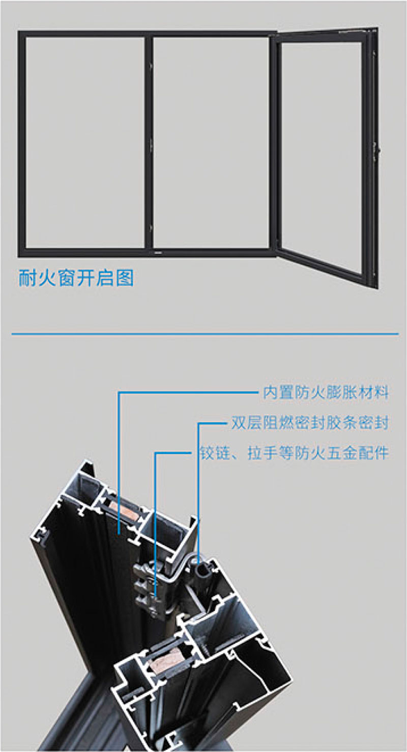 断桥铝非隔热耐火窗